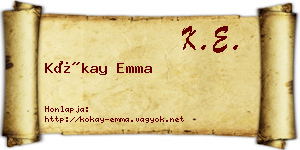Kókay Emma névjegykártya
